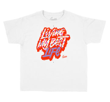 Kids tees match the Jordan 5 Easter sneakers