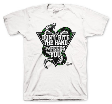 Green Metallic Jordan 4 sneaker collection matches with guys tee collection