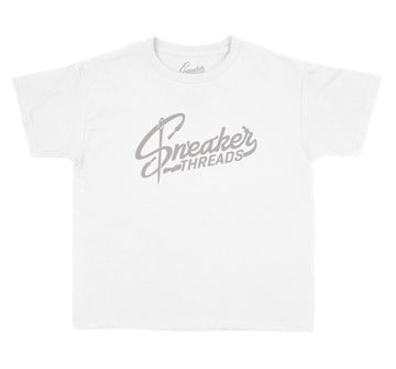 Sneaker shirts to match Kids fit for Metallic Silver 11's
