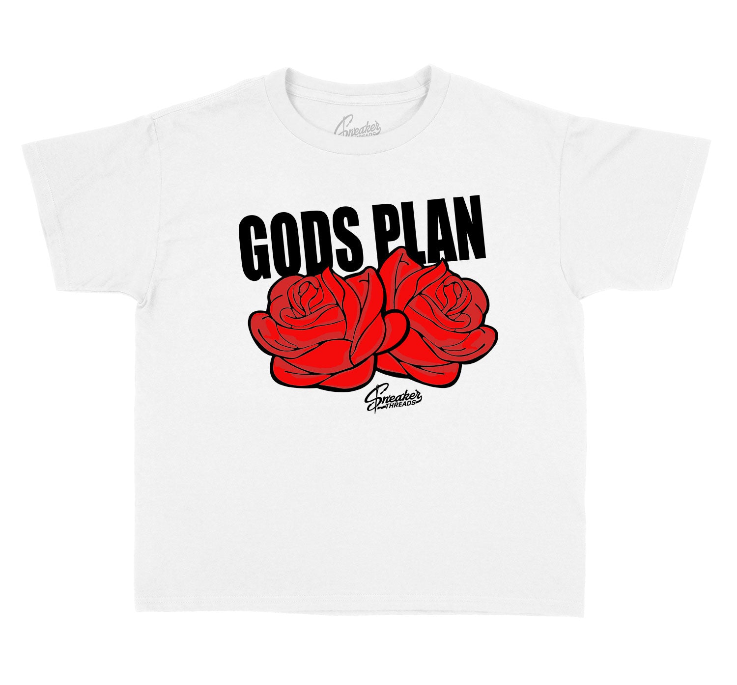 Kids Satin Snake 1 shirt - Gods Plan - White
