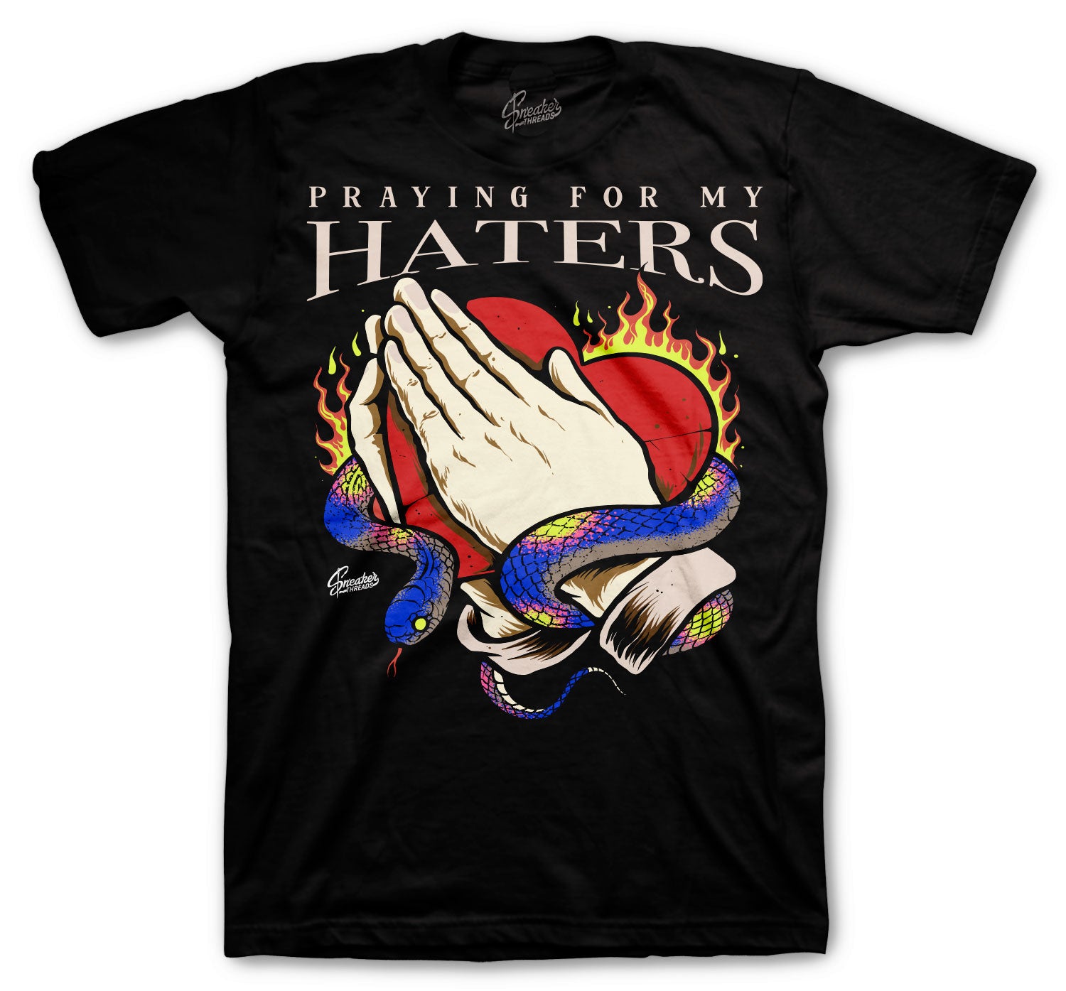 Retro 4 Wild Things Shirt - Praying For Haters - Black