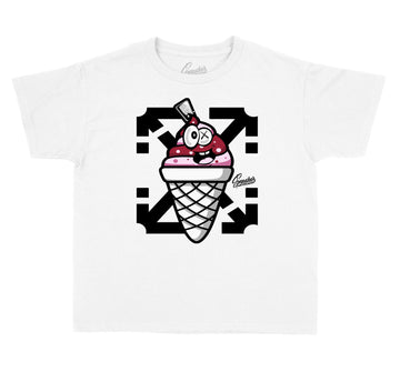 Kids Pink Foam 5 Shirt - Lucky Charm - White