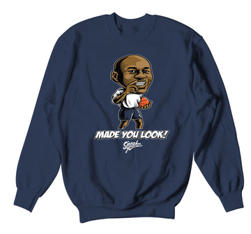 Sweater collection designed to match the the jordan 1 midnight navy sneaker collection