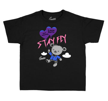 kida tees match Foamposite gradient soles