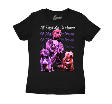 Womens Jordan 13 court purple sneaker tees match Court purple shoes