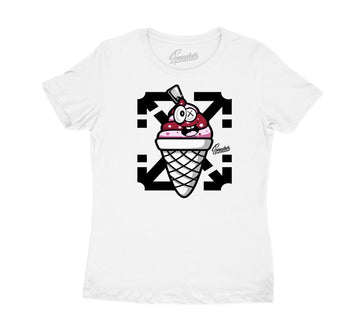 Womens Pink Foam 5 Shirt - Lucky Charm - White