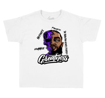 Kids Purple Metallic 4 Shirt - Great Nip - White