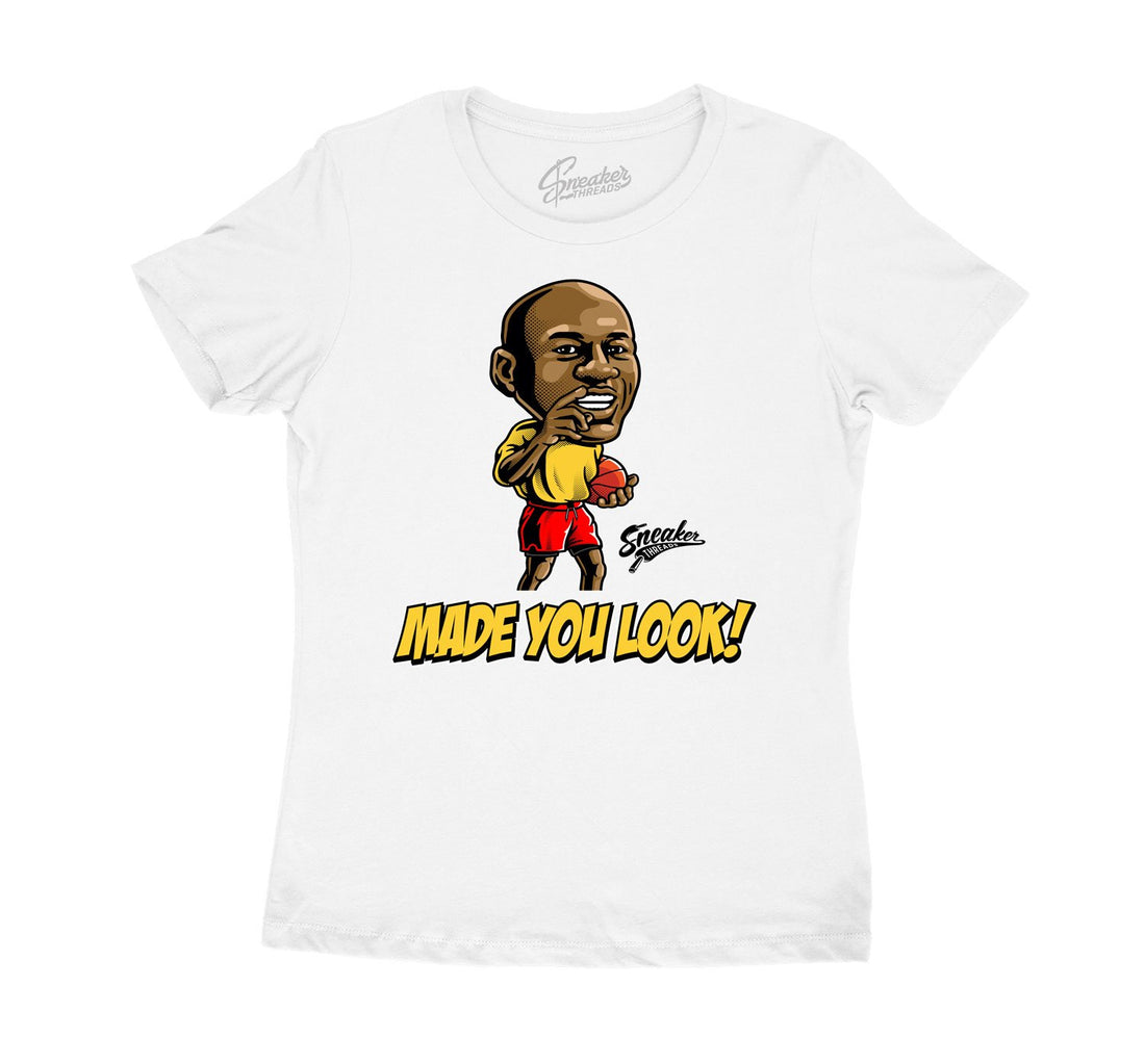 Jordan 12 reverse taxi womens sneaker tees and shirts match.