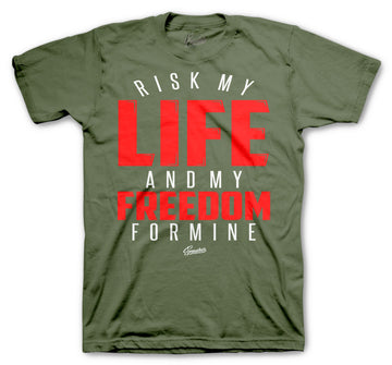 Retro 6 Travis Scott Shirt - My Life - Olive