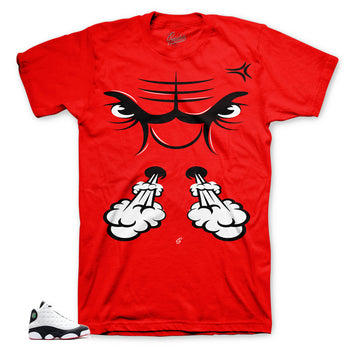 Jordan 13 he got game tees and shirts to match retro 13.