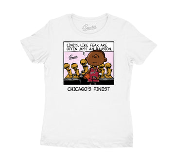 Womens Pink Foam 5 Shirt - Finest Peanut - White