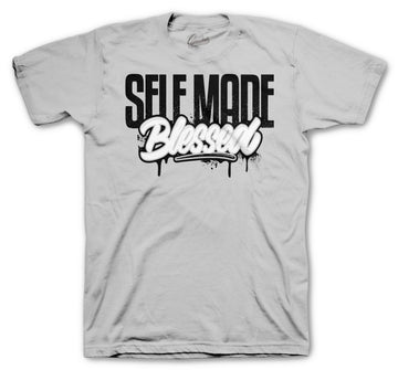 Retro 4 Tech Grey Shirt - Self Made - Silver