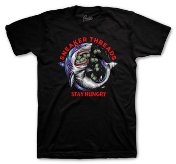 Retro 5 Top 3 Shirt - Stay Hungry - Black