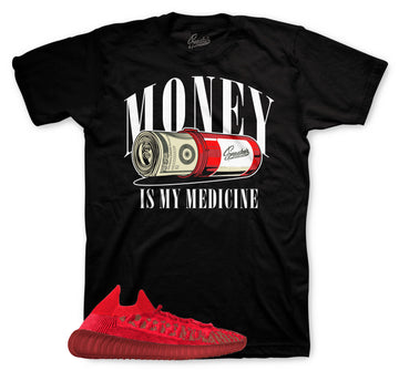 Slate Red Shirt - Money Medicine - Black