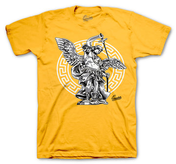 Jordan 9 uni gold sneaker collection designed matching the shirt collection