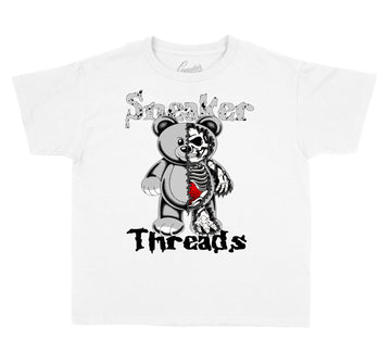 Kids tee collection to match with Jordan 4 Tech Grey sneaker collection