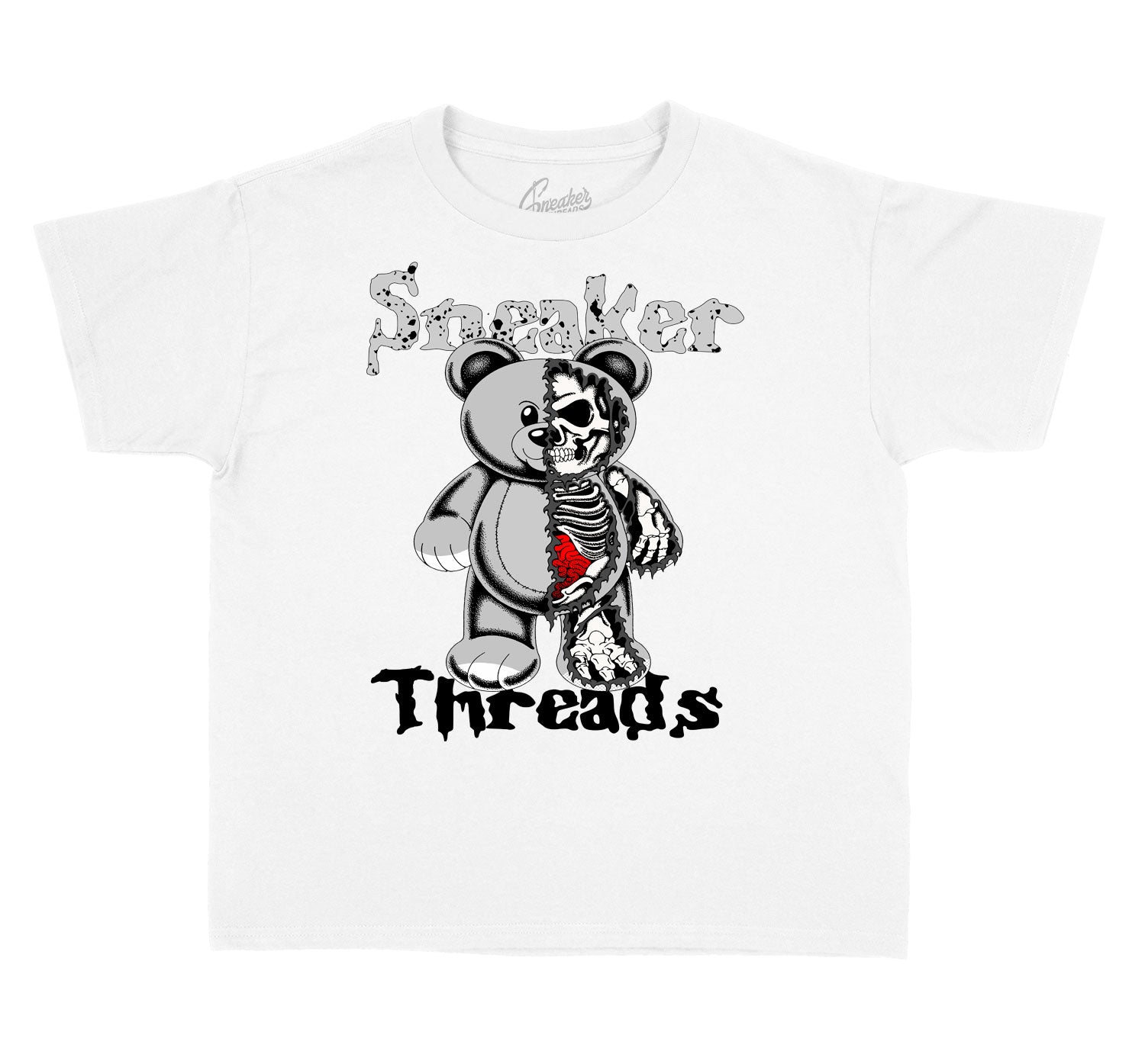 Kids tee collection to match with Jordan 4 Tech Grey sneaker collection