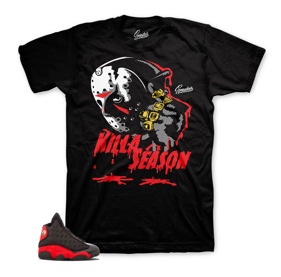 Jordan 13 bred shirts match | Killa season sneaker tee.