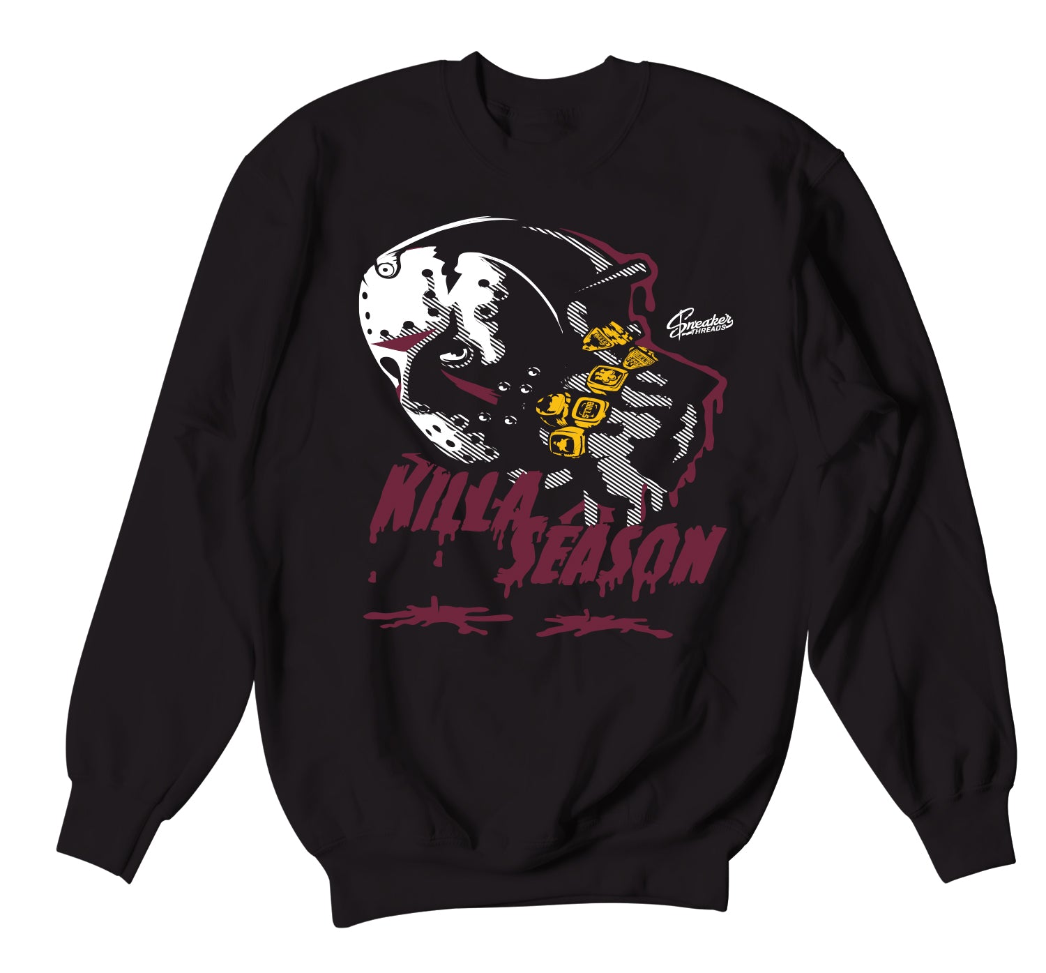 Retro 6 Bordeaux Sweater - Killa Season - Black