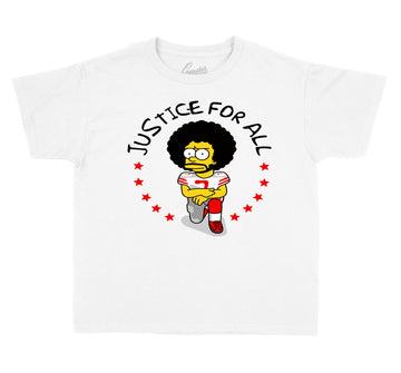 shirt collection matching with kids Jordan 4 fire red sneaker