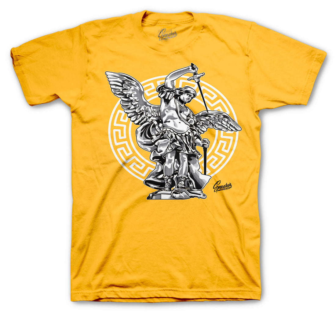 Jordan 9 uni gold sneaker collection designed  matching the shirt collection
