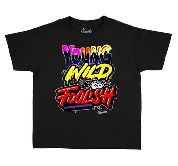 kids tee collection designed to match the Jordan what the 5 sneaker collection