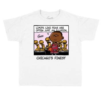 Kids Pink Foam 5 Shirt - Finest Peanut - White