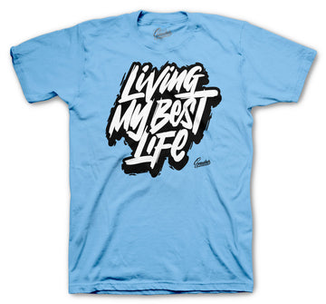 T shirt collection for men designed to match the Jordan 4 university blue sneaker collection