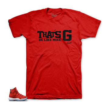 Jordan 11 win like 96 gym red tees | That's g.