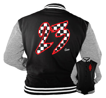 Jordan 11 Bred Checkered Jacket to match Bred release