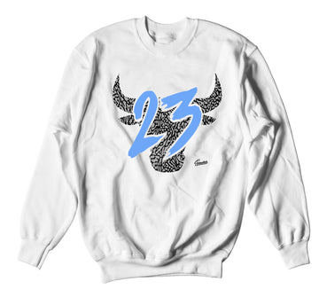 Retro 3 Valor Blue Sweater - Toro - White