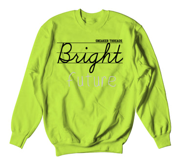 Sweatshirt collection matches mens shoe collection Jordan 4 neon volt sneaker collection