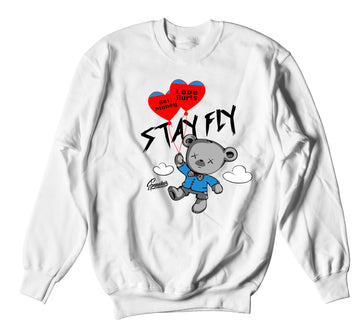 Retro 1 NC To CHI Sweater - Money Over Love - White