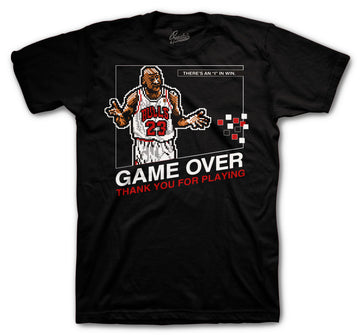 Retro 6 Carmine Shirt - Game Over - Black
