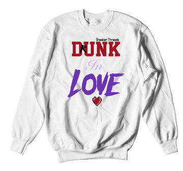 SB Dunk Plum sneaker collection goes with mens sweater collection