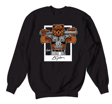 Retro 11 Cool Grey Sweater - Bo Bear - Black
