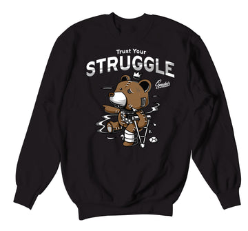Retro 5 Anthracite Sweater - Trust Your Struggle - Black