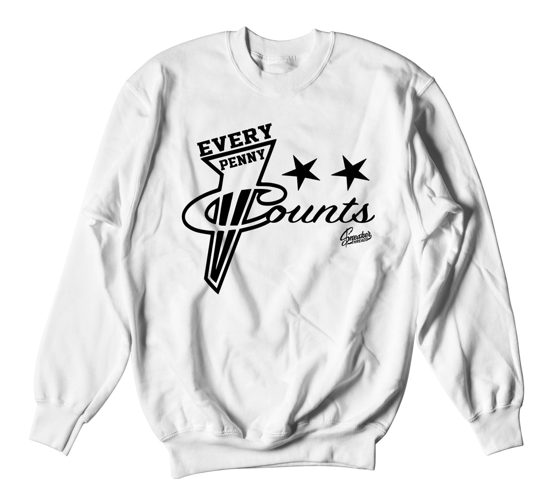 crewneck sweaters for men match perfect with the foamposite pro black white