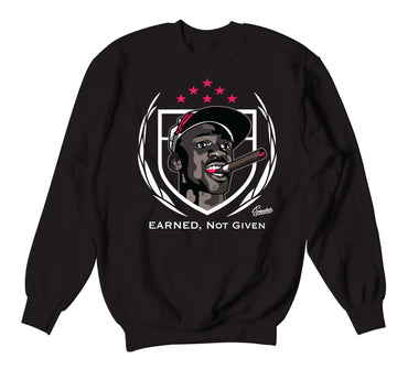 Retro 4 Taupe Haze Sweater - Earned - Black