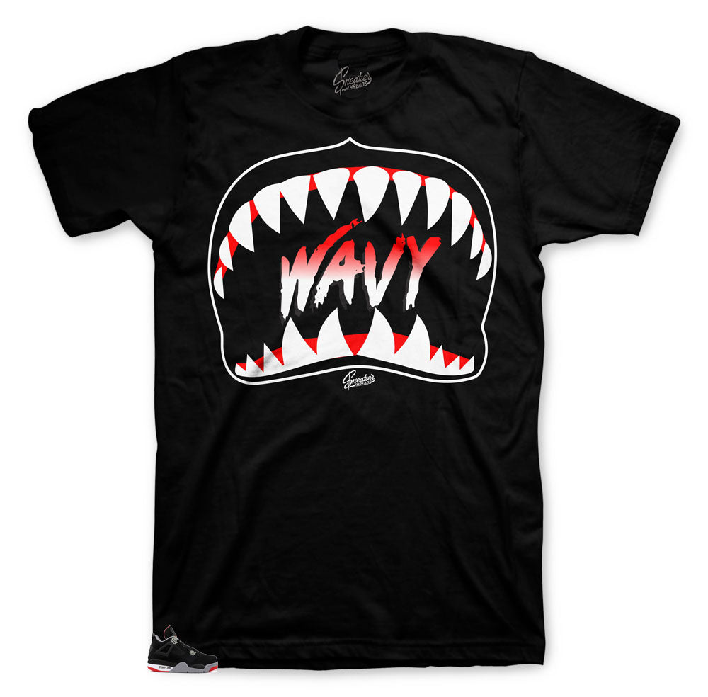 tee that matches the sneaker Jordan 4 bred collection