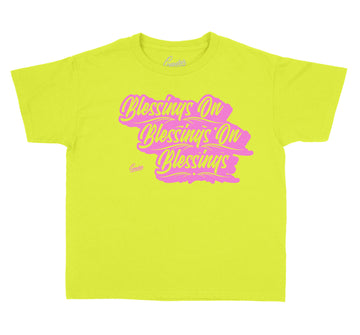 Lemon Venom Jordan 4 sneaker collection matches with childrens clothing