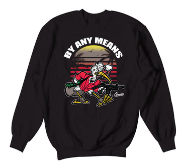 Retro 4 Taupe Haze Sweater - By Any Means - Black