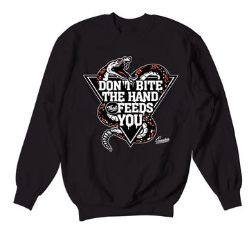 Crewneck sweaters made to match lava Foamposite collection