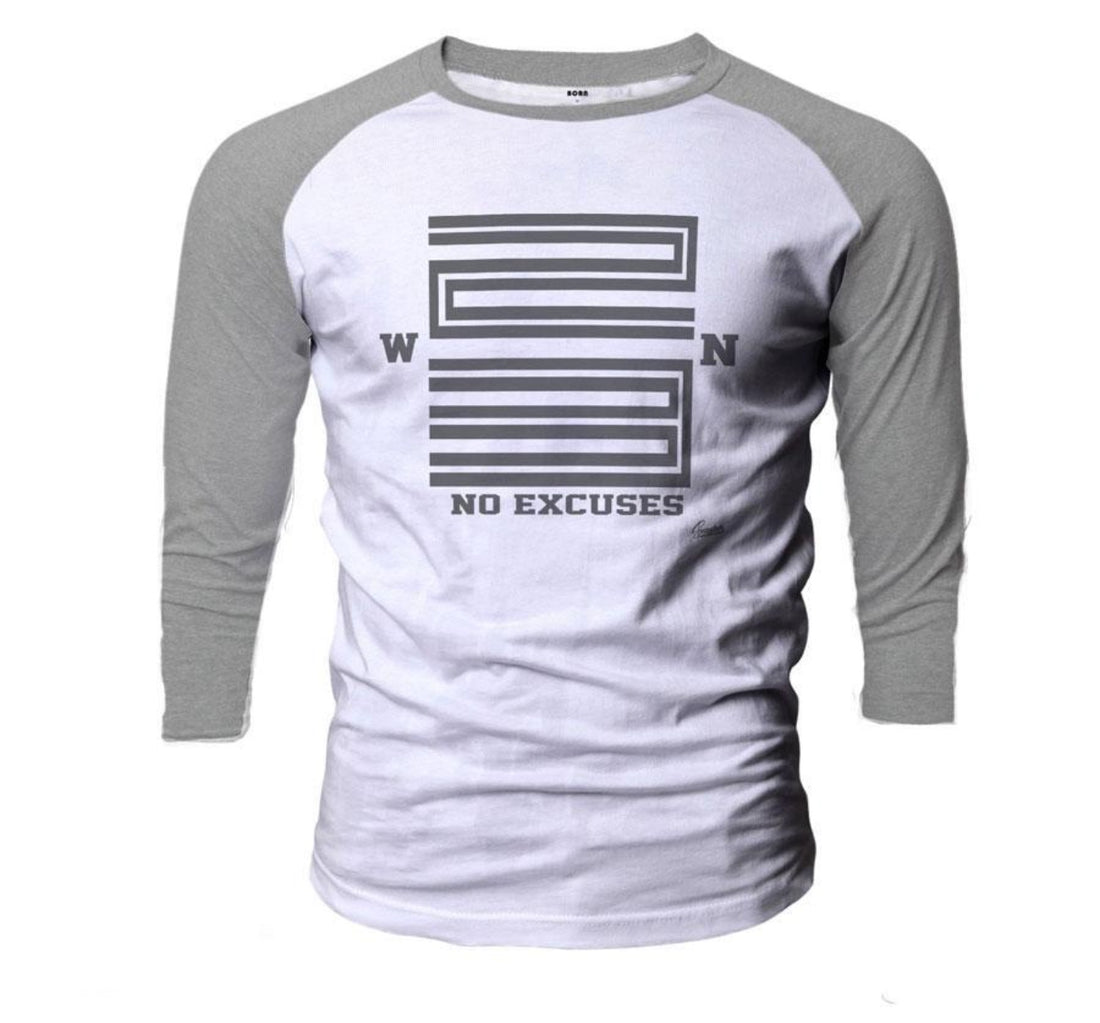 Jordan 11 cool grey raglan shirt match retro 11 cool grey.
