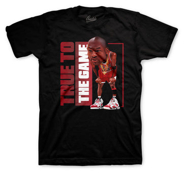 Retro 6 Carmine Shirt - True Game - Black