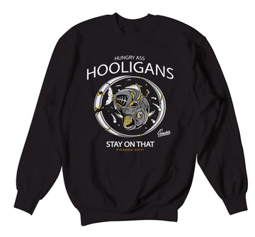 Retro 3 Cool Grey Sweater - Hooligans - Black