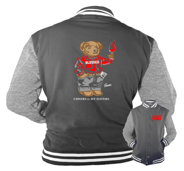 Retro 12 Dark Grey Jacket - Cheers Bear - Charcoal