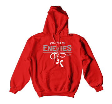 Red hoody collection matches Jordan 3 red cement unite sneaker collection