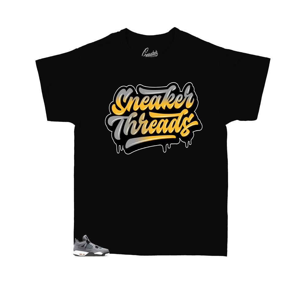 Sneaker Drip tees for kids to match Jordan 4 Cool Grey