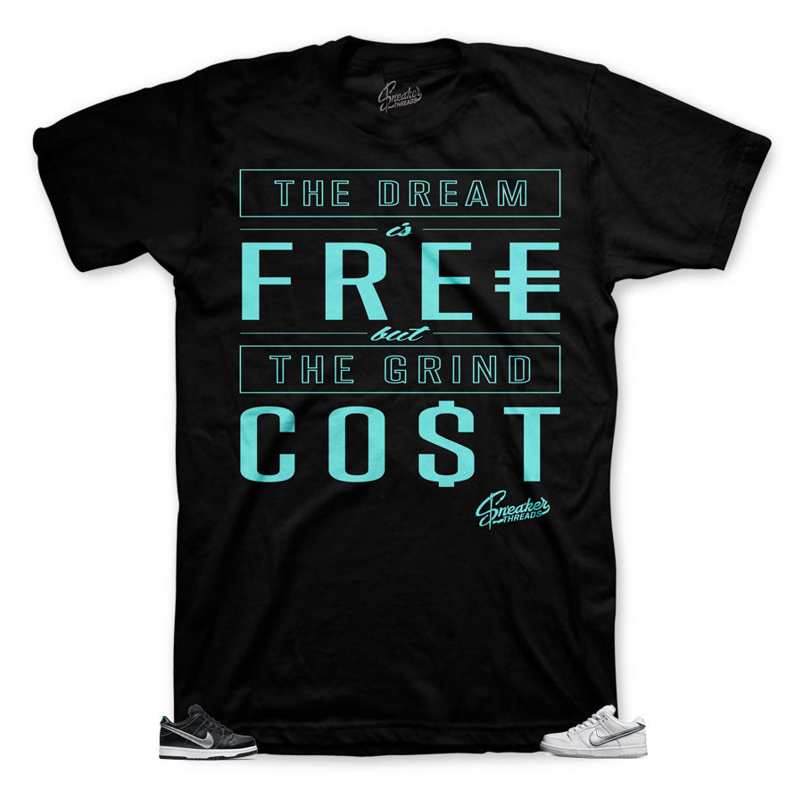 Diamond Dunk SB mint/black shirt to match